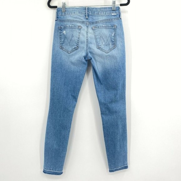 Mother Undone Hem Looker Crop Distressed Skinny - Picture 9 of 11